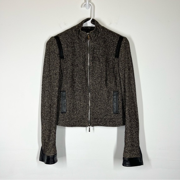 Karen Millen Silk Wool Blend Tweed Jacket Size 8 - Picture 1 of 12